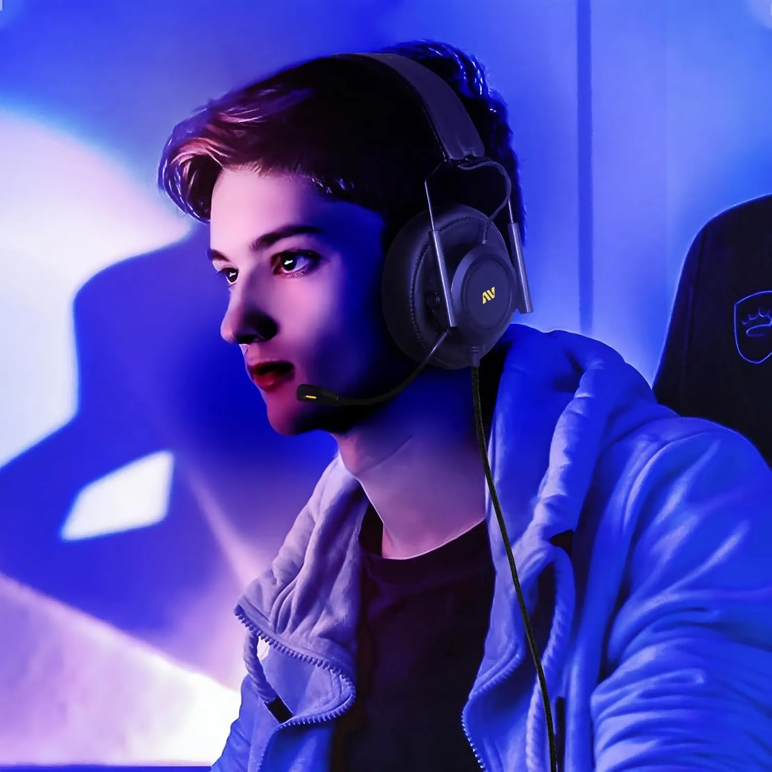 🖤🎧 Foldable Gaming Headset with Noise-Cancelling Mic 🎧🖤