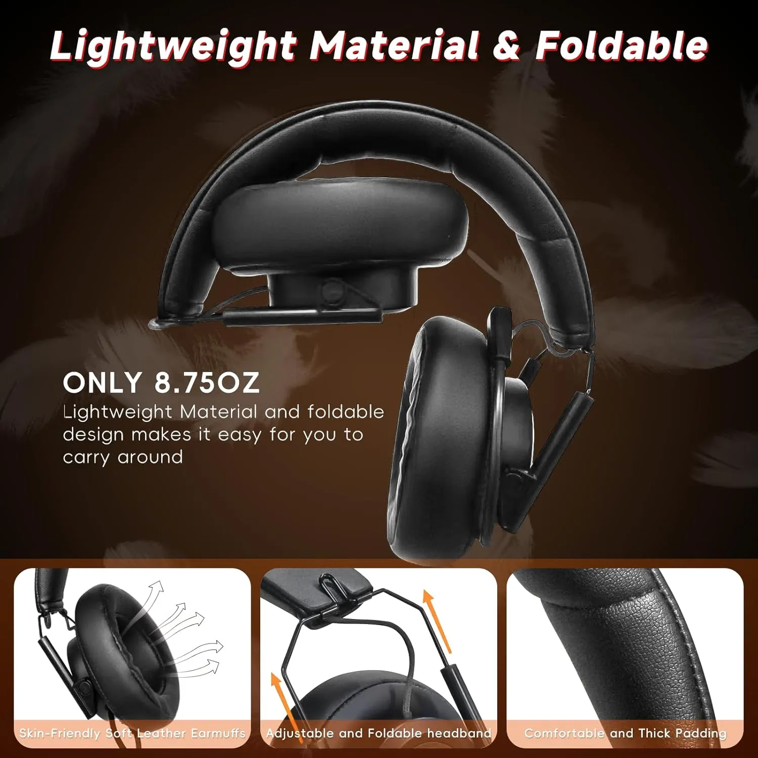 🖤🎧 Foldable Gaming Headset with Noise-Cancelling Mic 🎧🖤