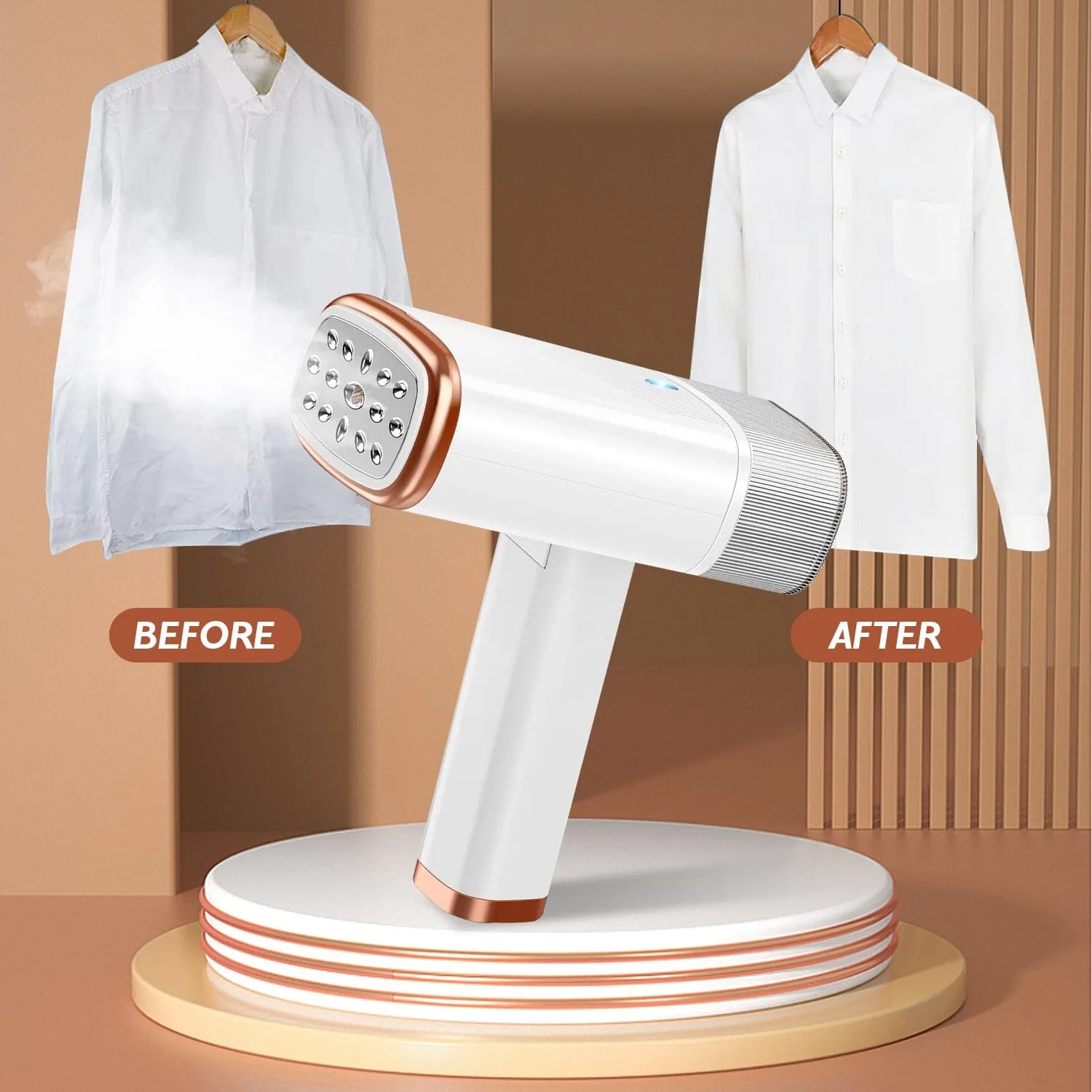 1000W Portable Handheld Clothes Steamer with Brush Foldable