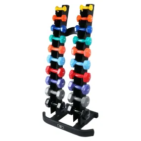 1441 Fitness Vinyl Dumbbell with Vertical Rack Combo - 1 KG to 10 KG