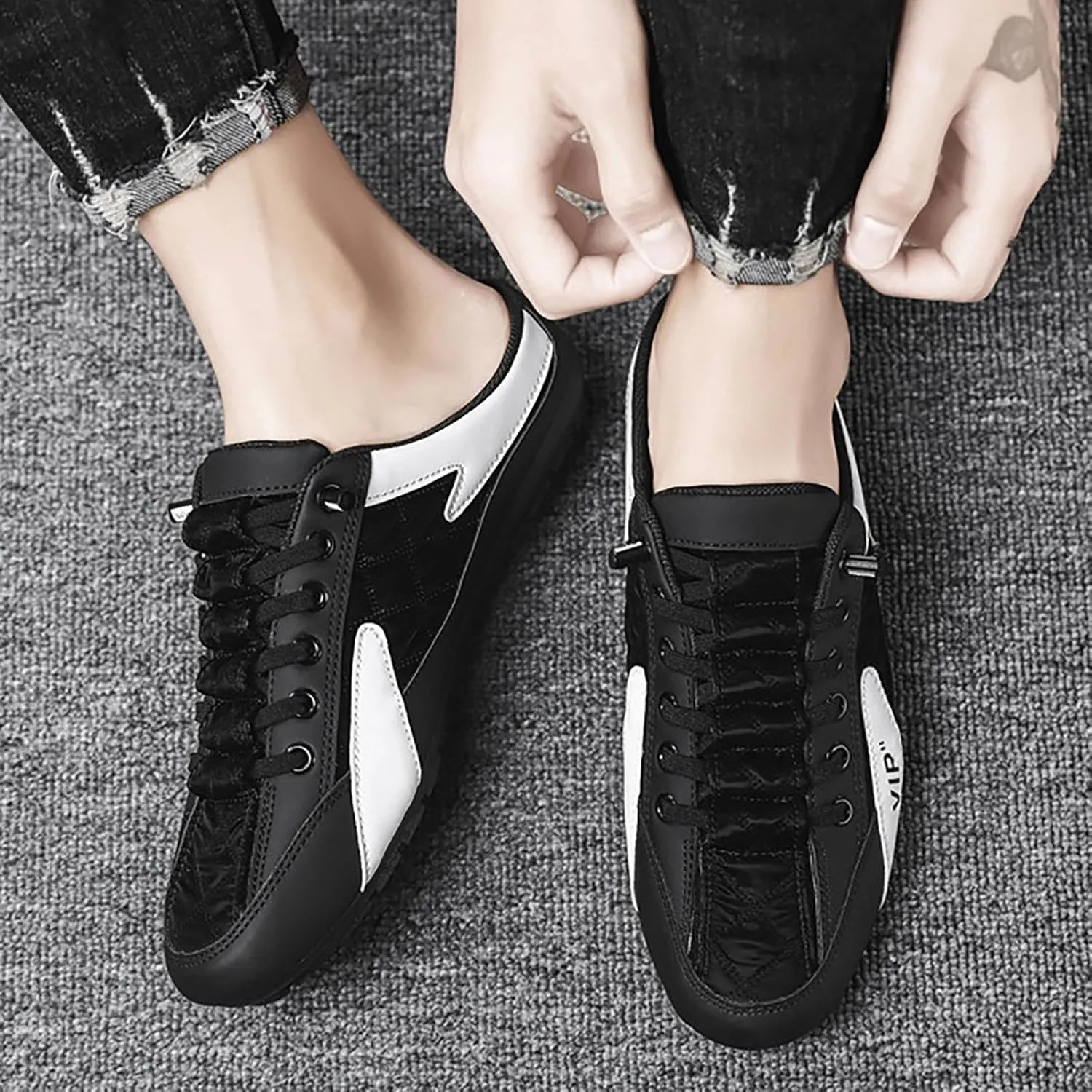 2023 Men's New Spring And Autumn Fisherman's Shoes Slip On Shoes Mens Suede Shoes Casual Cushion Trendy Tennis Lightweight