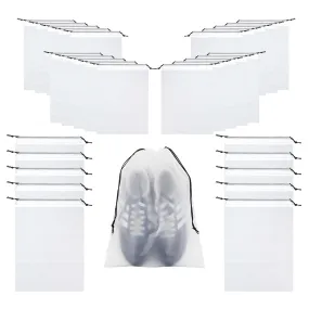 30 PCS Travel Transparent Shoe Bags -Waterproof Storage organizers With Drawstring, packing pouch organizers 30*translucent