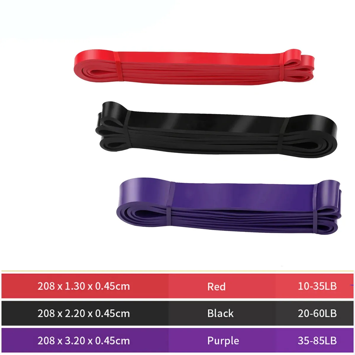 41" Resistance Bands 208cm Fitness Latex Pull Up Crossfit Yoga Power Expander Set