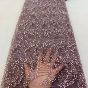 5 YARDS / 10 COLORS / Victors Beaded Embroidery Glitter Mesh Lace  Party Prom Bridal Dress Fabric