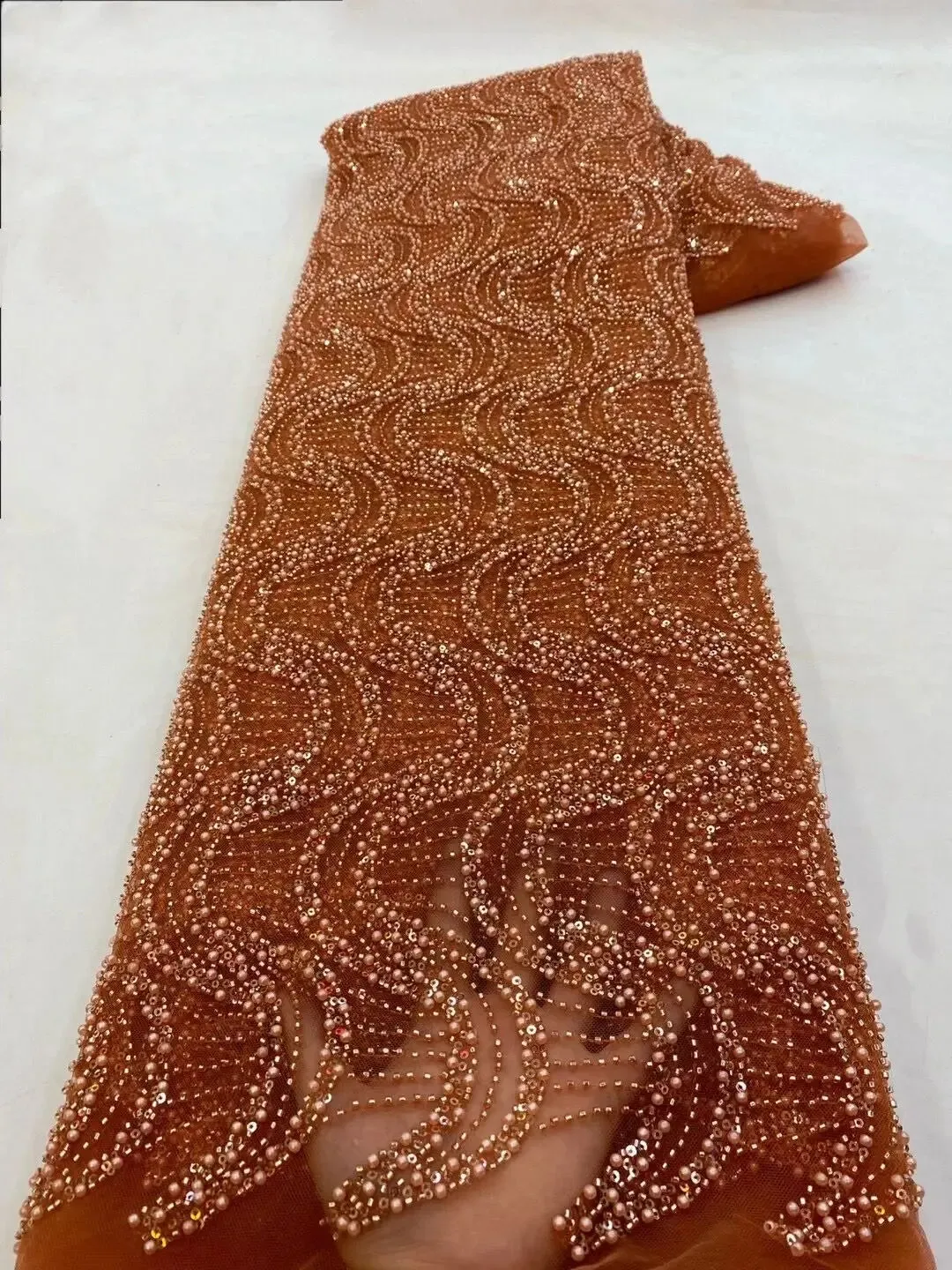 5 YARDS / 10 COLORS / Victors Beaded Embroidery Glitter Mesh Lace  Party Prom Bridal Dress Fabric