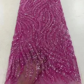 5 YARDS / 7 COLORS / Kanjare Floral Sequin Beaded Embroidery Tulle Mesh Lace Dress Fabric