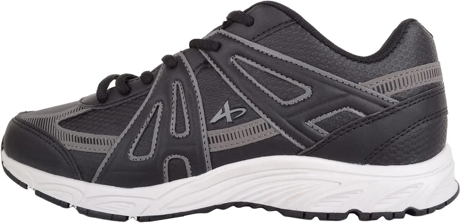 ABSOLUTE FOOTWEAR Mens Lace Up Breathable Mesh Round Toe Running Walking Gym Workout Trainers Sneakers