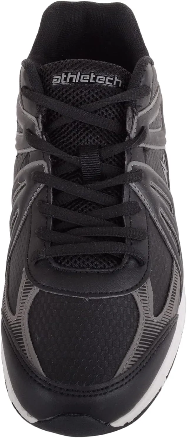 ABSOLUTE FOOTWEAR Mens Lace Up Breathable Mesh Round Toe Running Walking Gym Workout Trainers Sneakers