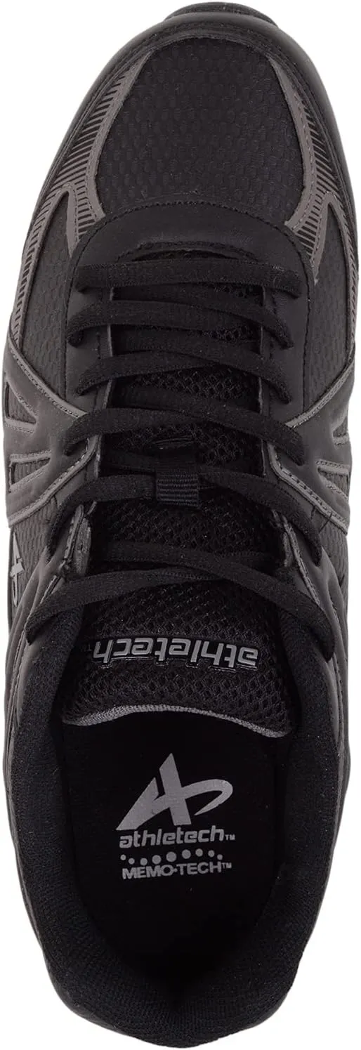 ABSOLUTE FOOTWEAR Mens Lace Up Breathable Mesh Round Toe Running Walking Gym Workout Trainers Sneakers