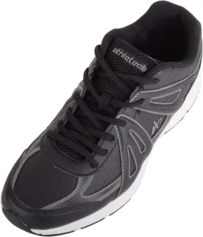 ABSOLUTE FOOTWEAR Mens Lace Up Breathable Mesh Round Toe Running Walking Gym Workout Trainers Sneakers