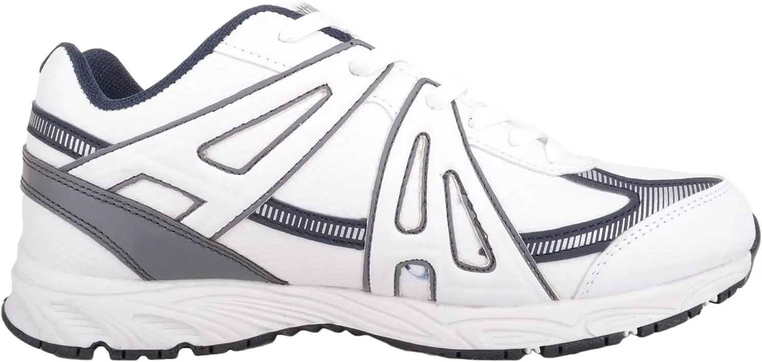 ABSOLUTE FOOTWEAR Mens Lace Up Breathable Mesh Round Toe Running Walking Gym Workout Trainers Sneakers