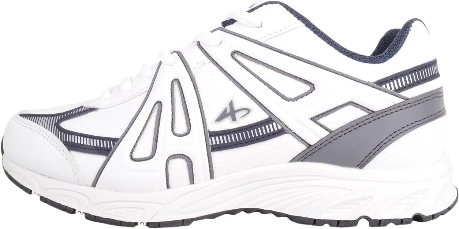 ABSOLUTE FOOTWEAR Mens Lace Up Breathable Mesh Round Toe Running Walking Gym Workout Trainers Sneakers