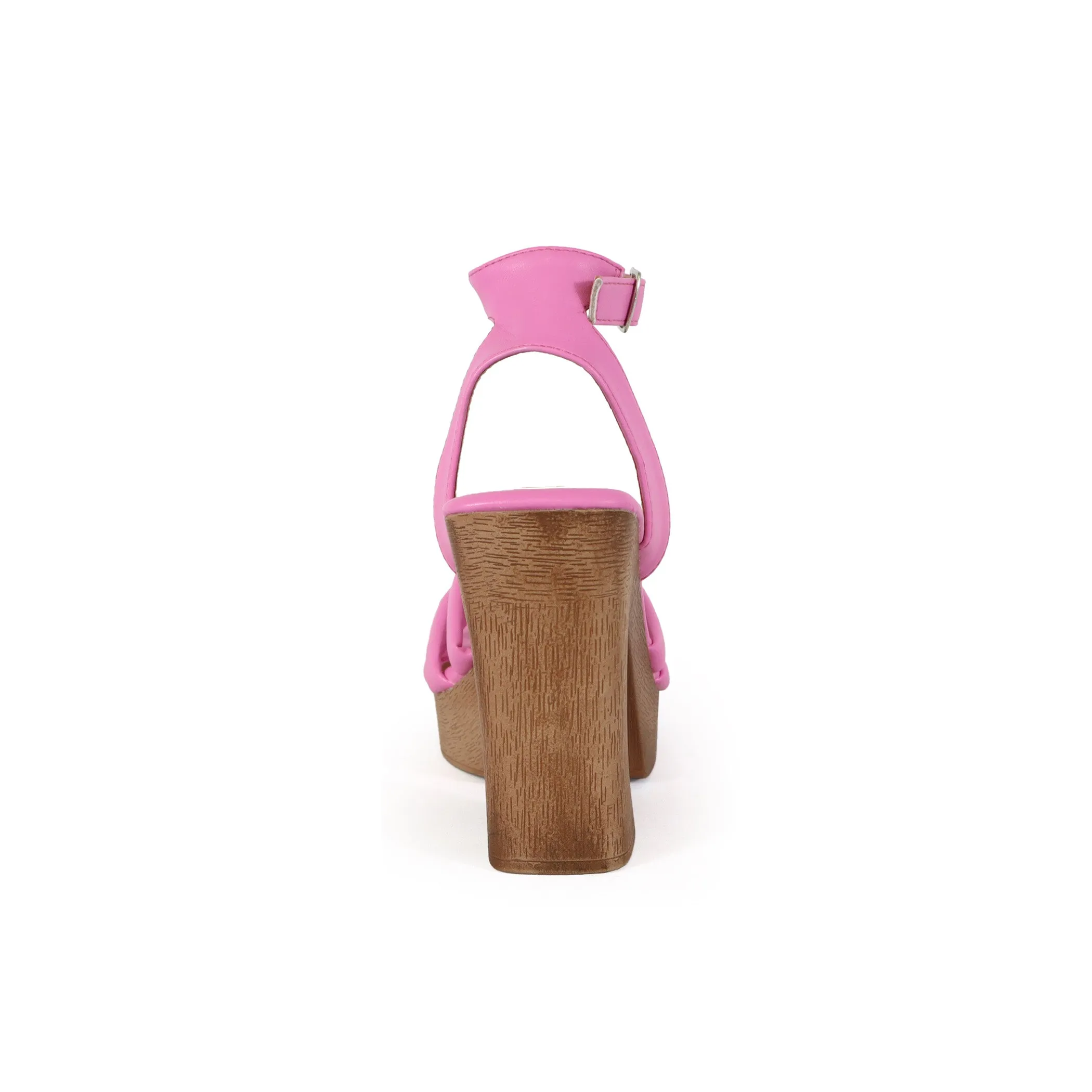ARLESA-05 Women's Padded Multi Strap In Wooden Heel