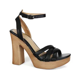 ARLESA-05 Women's Padded Multi Strap In Wooden Heel