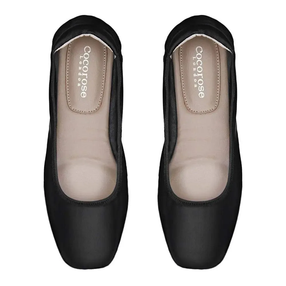 Barnes - Black Leather Ballet Flats