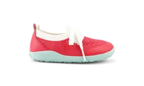 Bobux I Walk Play Knit Guava   White Trainers