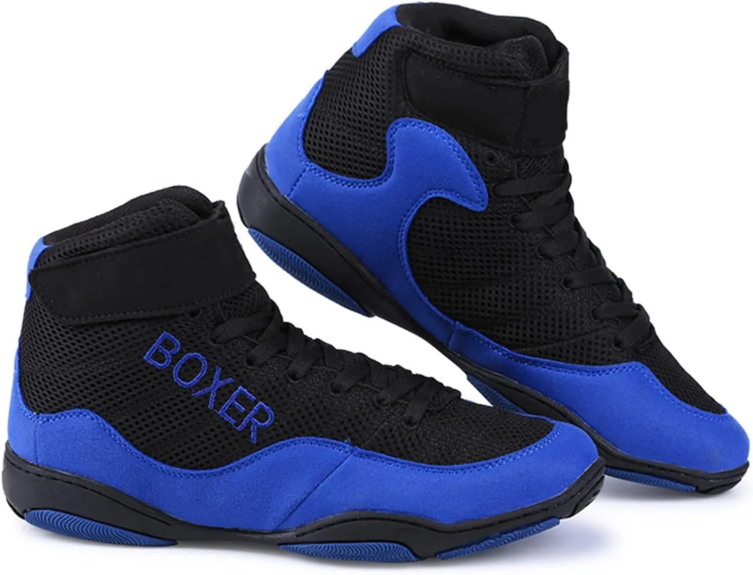 Boxing Shoe, Wrestling Fitness Trainers Kickboxing Gym Training Sneakers Anti-Slip Boxing Footwear for Men Women Boy