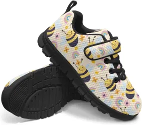 Boys Girls Baseball Sneakers,Children Anti-Skid Single Buckle Shoes Wear Resistant Running Walking Shoes