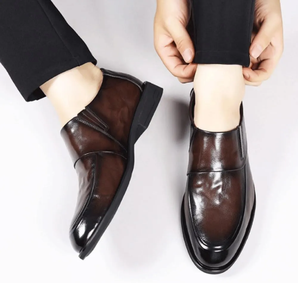 Business Shoes for Men Men's Comfort Orthopedic Dress Shoes Formal Loafers Dress Oxfords Mens Wedding Shoe Fashion Leather Footwear Elegant Male Flat Shoes