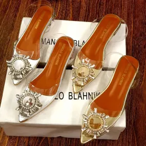 CINDERELLA TRANSPARENT FLAT SANDALS