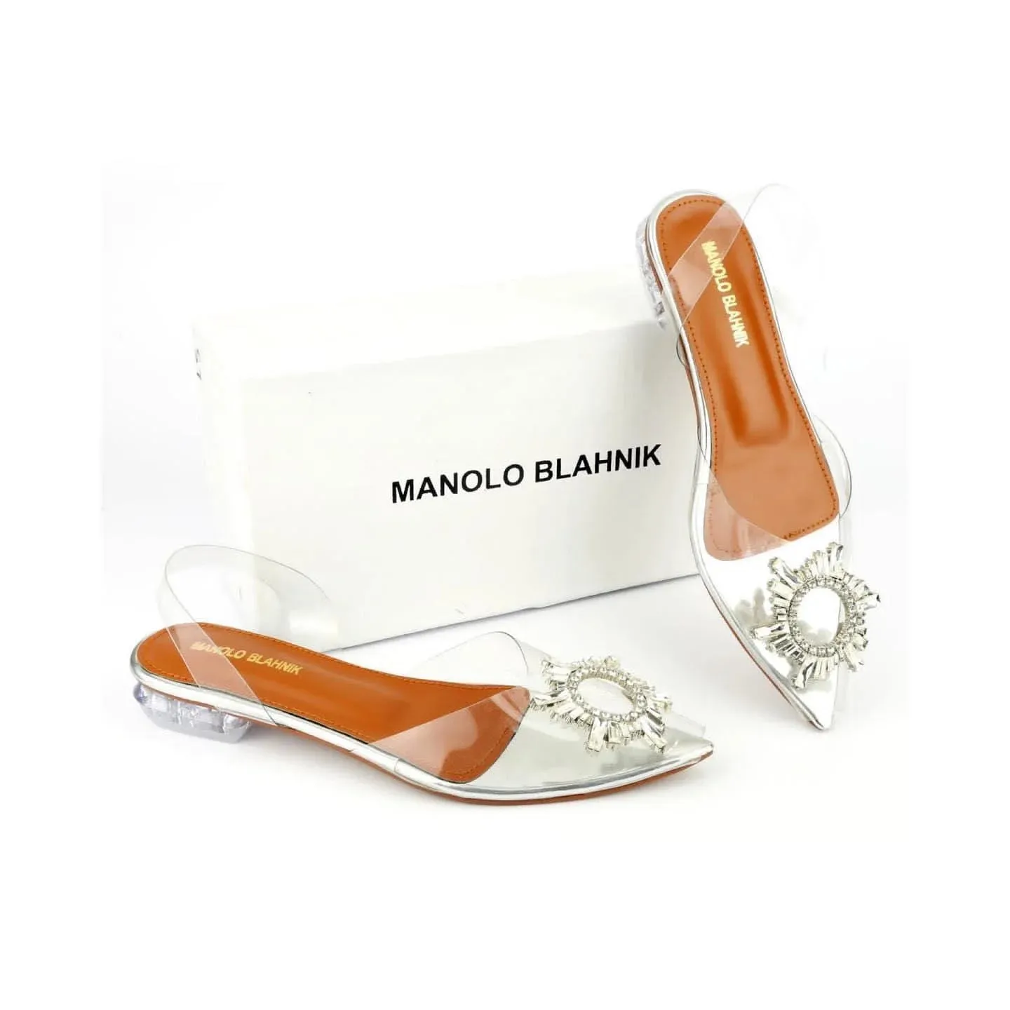 CINDERELLA TRANSPARENT FLAT SANDALS