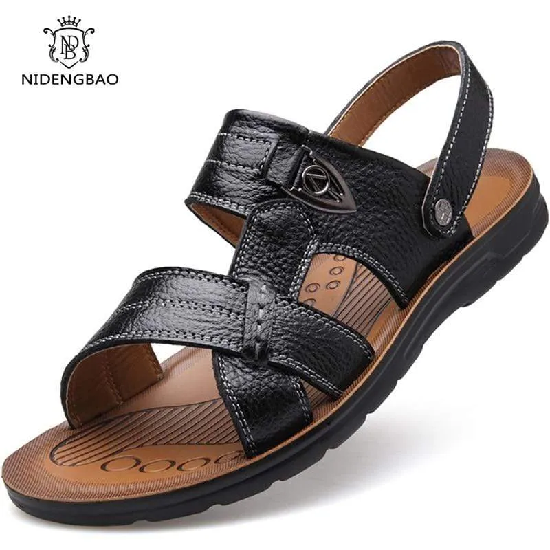 ELGEER Mens Leather Sandals
