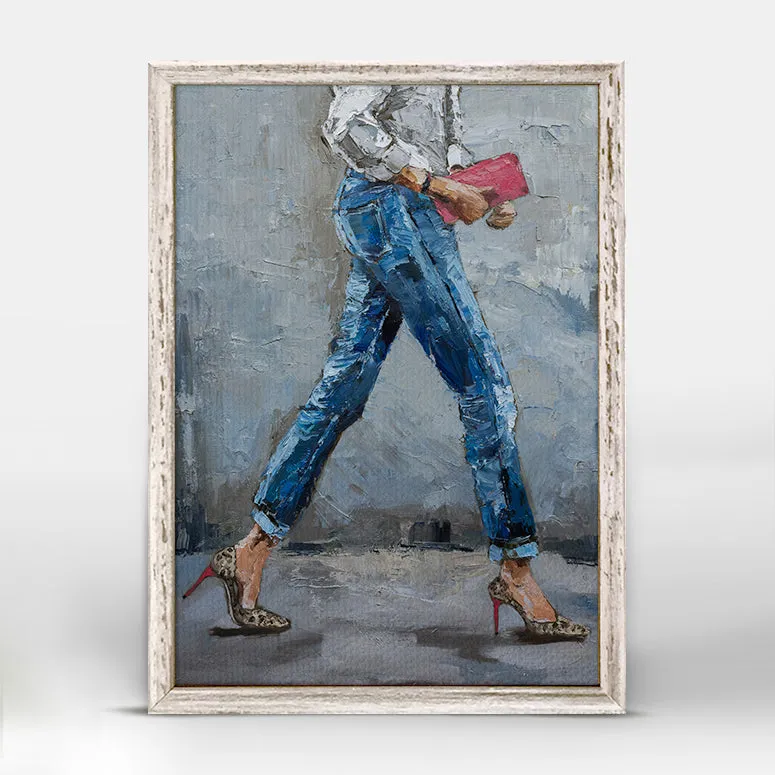 Figurative - Leopard Shoes Mini Framed Canvas