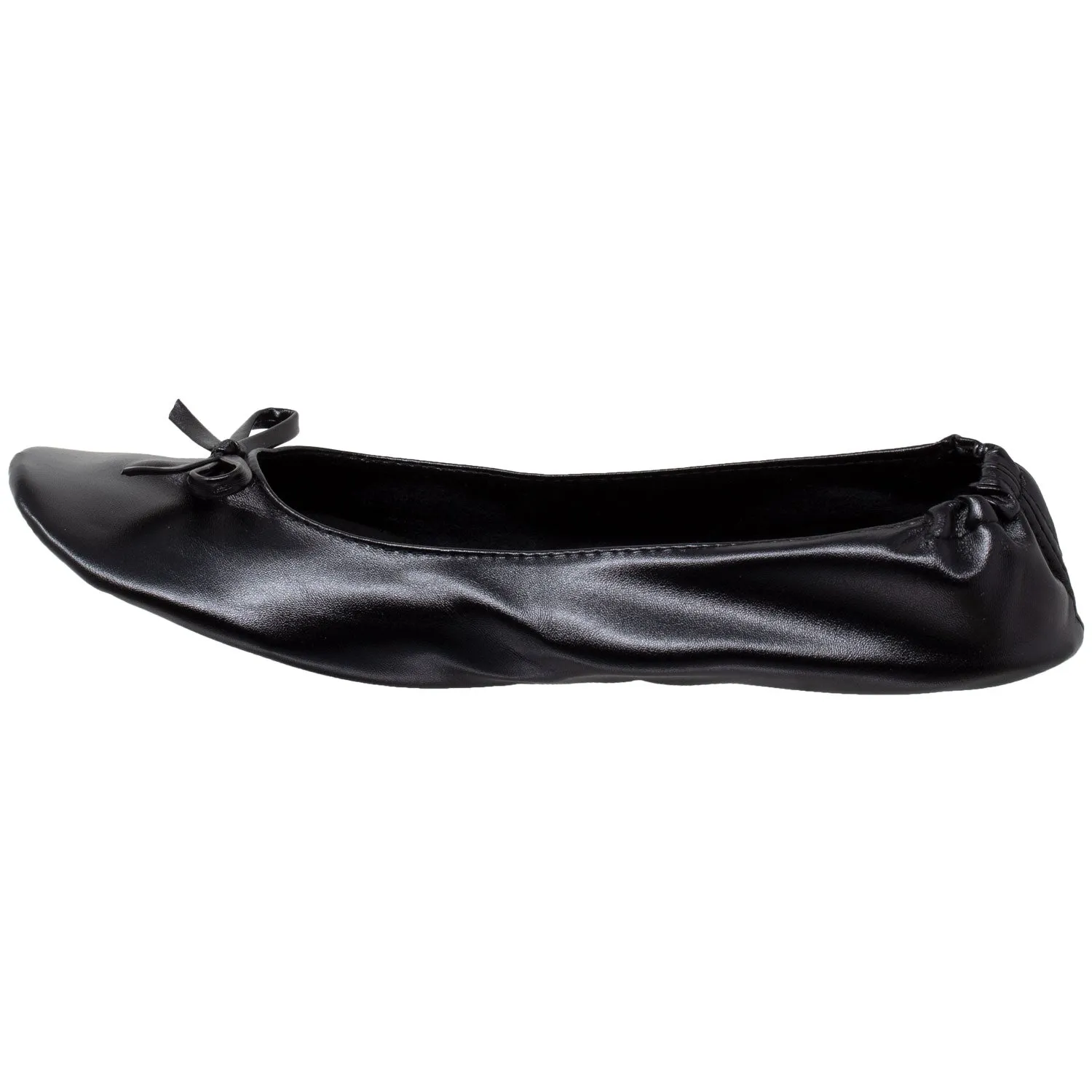 Foldable Ballet Flats Women's Travel Portable Comfortable Shoes Black SOBEYO