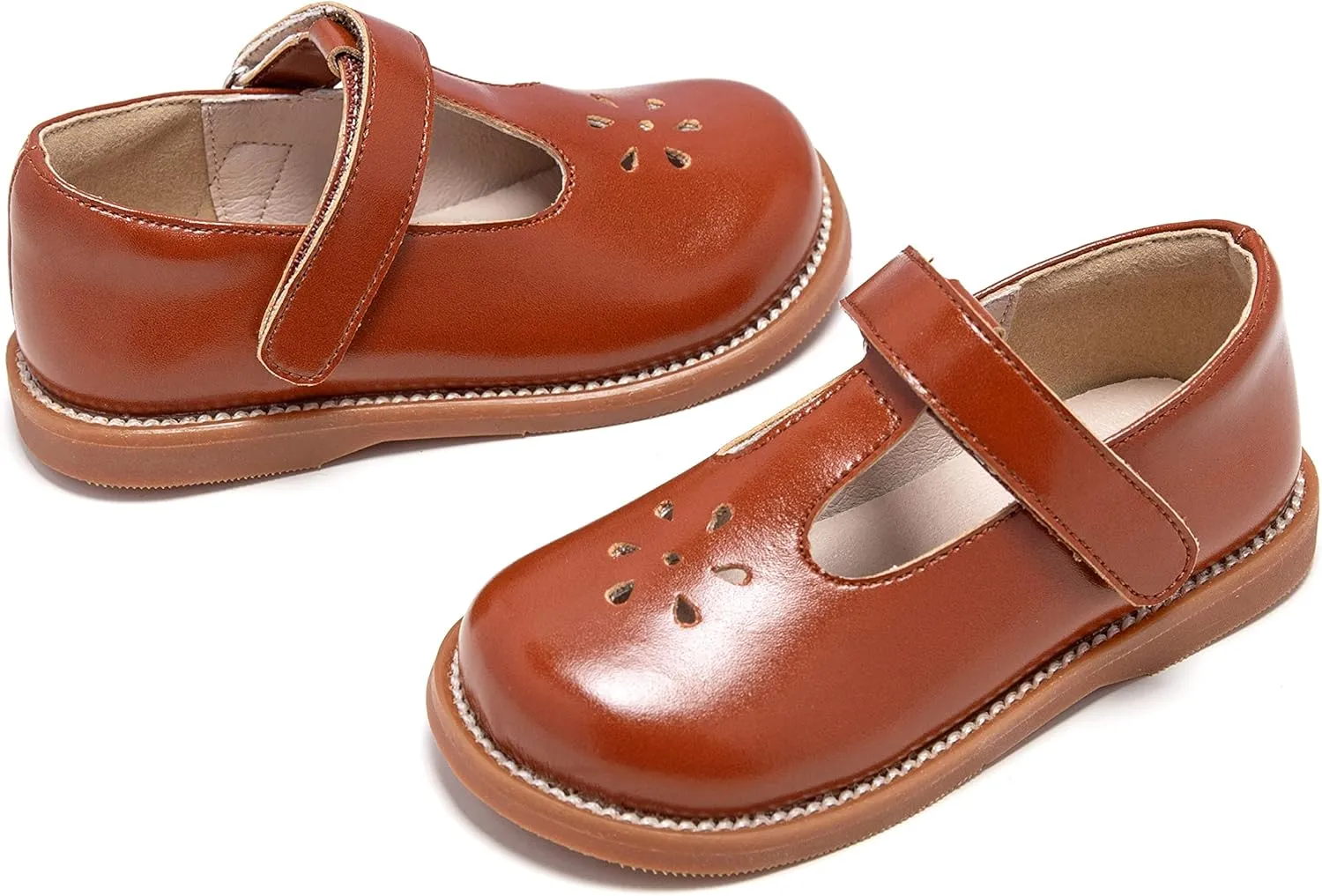 GINFIVE Toddler Little Girls Mary Janes Flats Girls Dress Shoes Kids Shoes