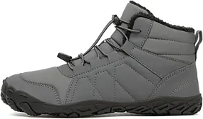 Hike Winter Footwear Barefoot Shoes Women Men, Autumn Winter Waterproof Wide Toe Box Barefoot Shoes Walking Boots Warm Sneaker