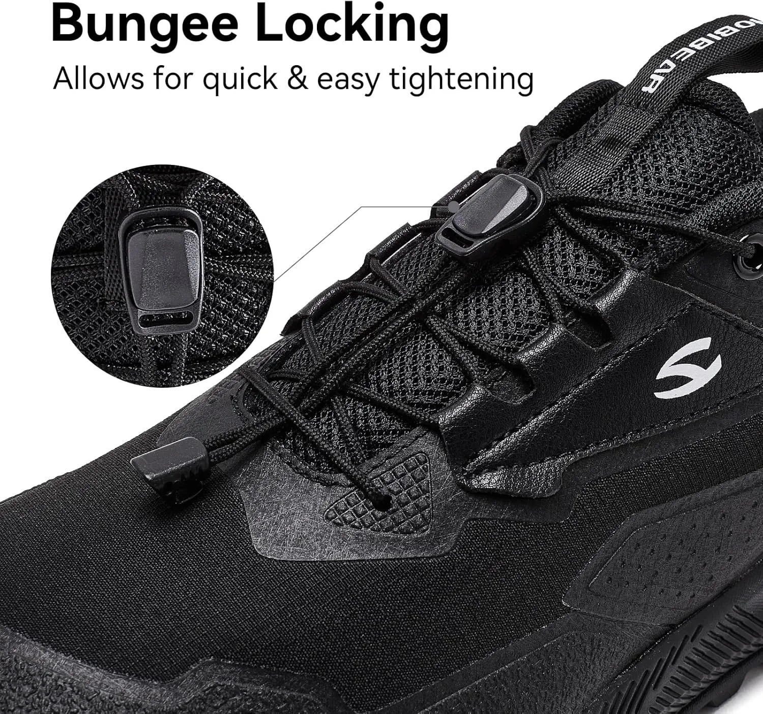 HOBIBEAR Men's Wide Toe Walking Shoes Zero Drop Non Slip Wear Resistant Sneakers