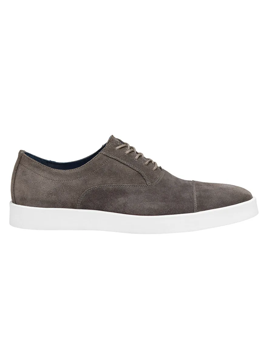 J & M Collection Bolivar Cap in Grey Italian Suede