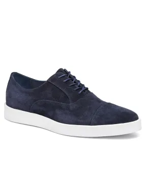 J & M Collection Bolivar Cap in Navy Italian Suede