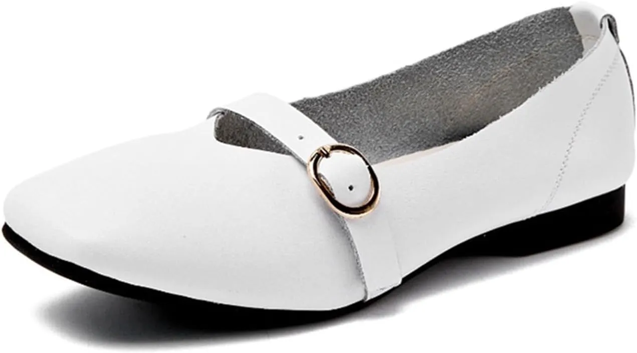 Loafers for Women Genuine Leather Women’s Flat Shoes Comfortable Casual Footwear for Moms Large