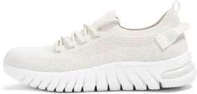 LUCKY STEP Women's Mesh Slip on Sneakers Lightweight Breathable Wide Width Walking Shoes Nursing Casual Gym Workout Tennis Footwear