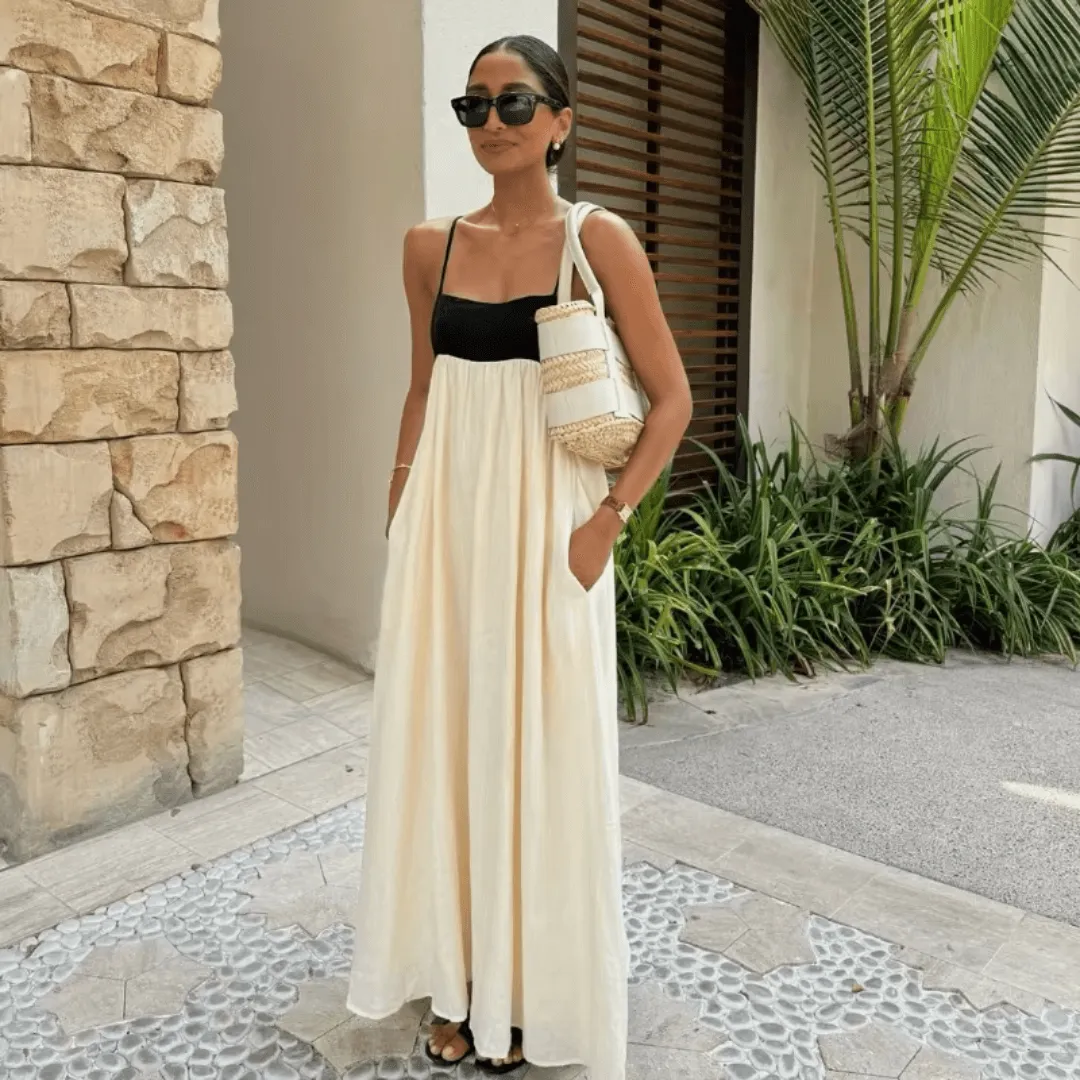 Maxi Dress with Sling Cutout