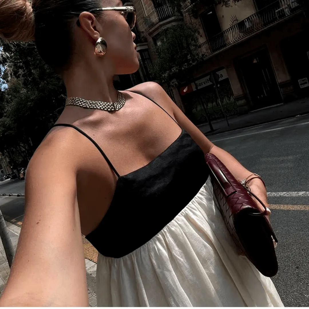 Maxi Dress with Sling Cutout