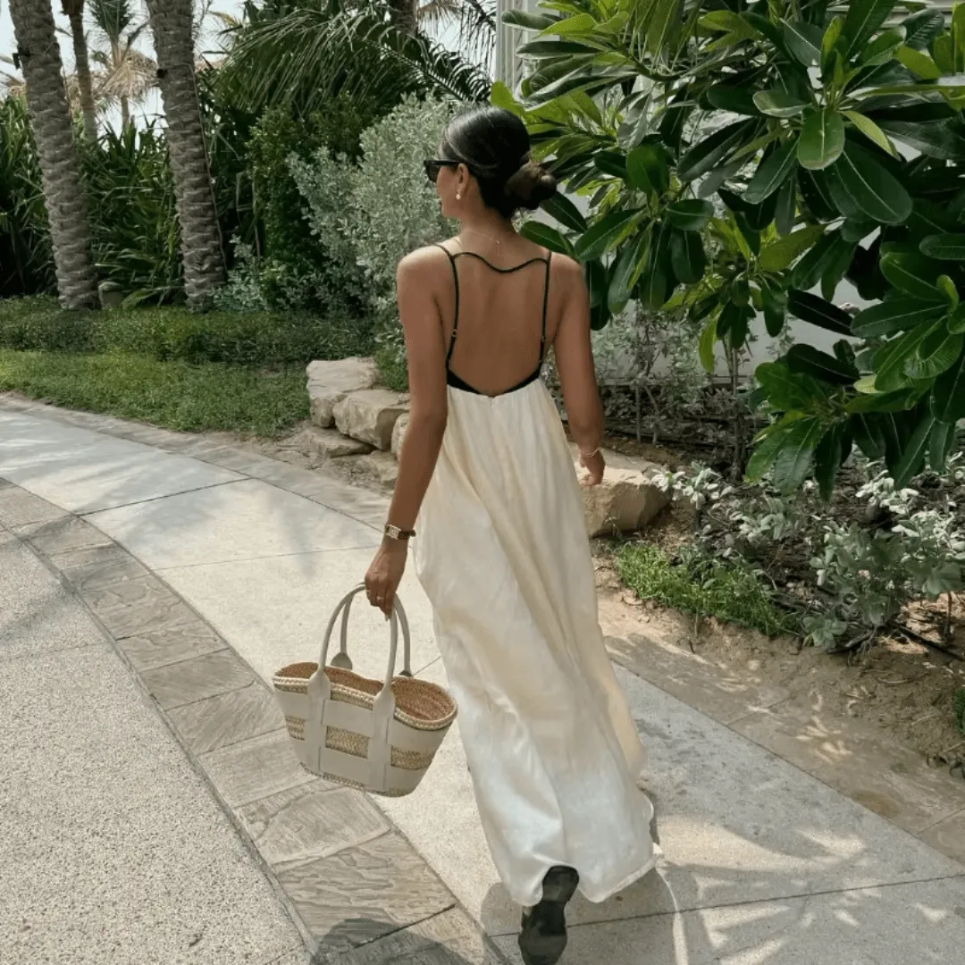 Maxi Dress with Sling Cutout
