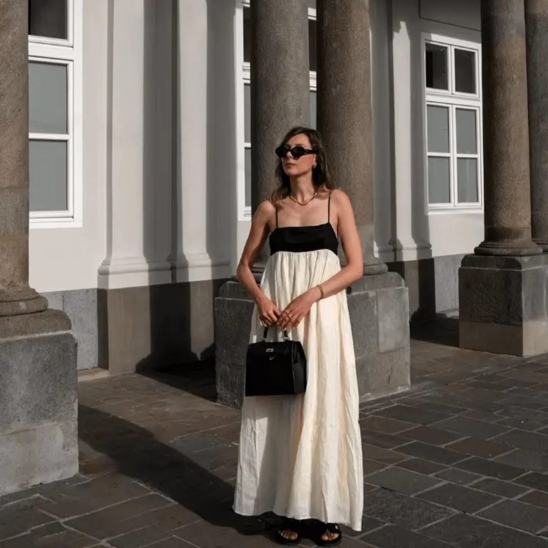Maxi Dress with Sling Cutout