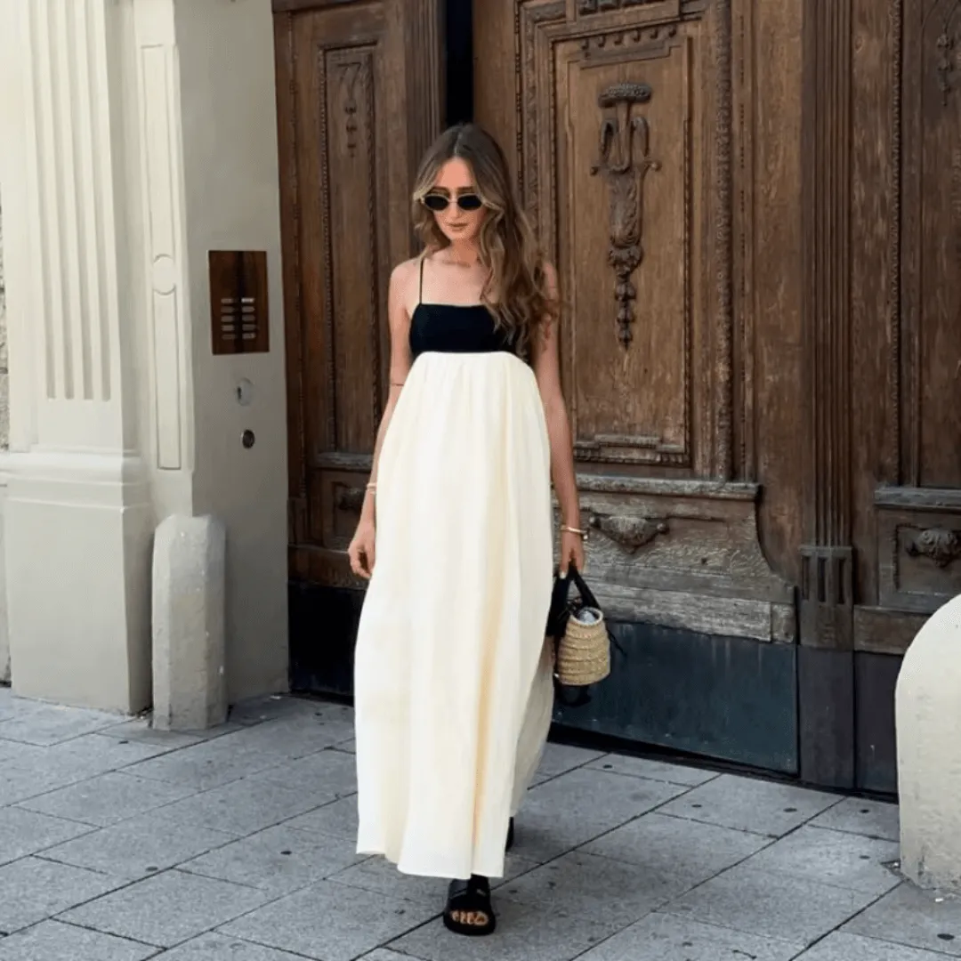 Maxi Dress with Sling Cutout