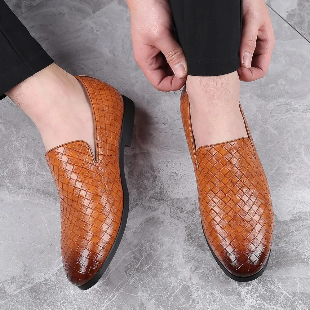 Men Elegant Loafers Luxury Oxford Shoes Business Office Loafers Leather Fashion Dress Sneakers Comfort Walking Driving Shoes