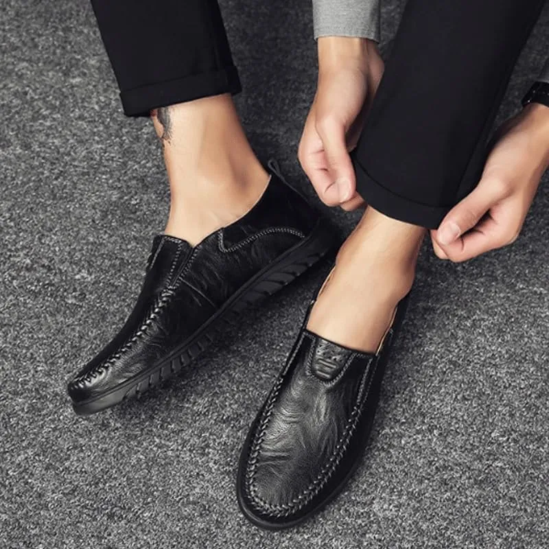 Men Elegant Slip-On Loafer Luxury Oxford Shoes Business Loafers England Flats Breathable Sport Outdoor Footwear