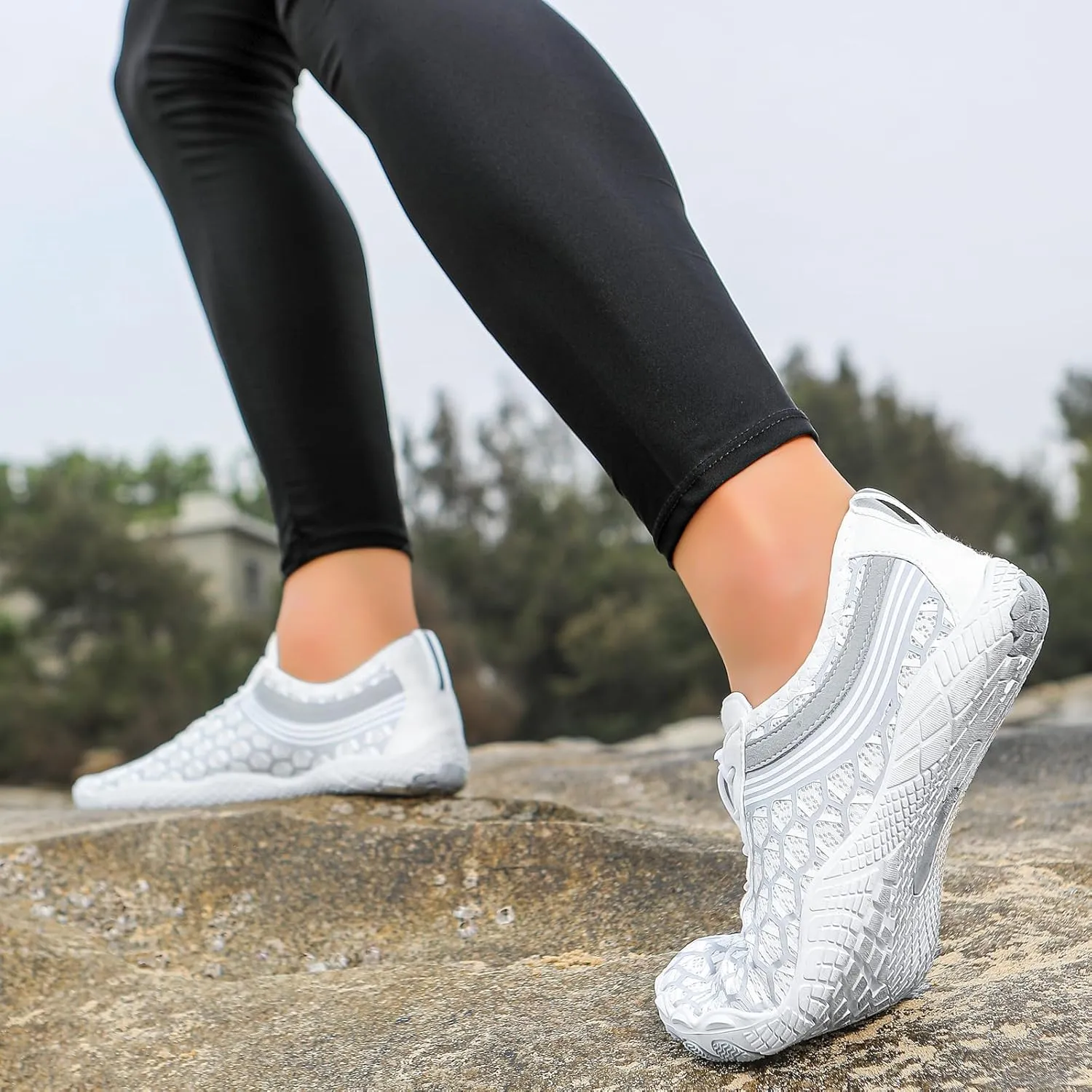 Mens Barefoot Shoes Grounding Shoes for Women Hike Barefoot Shoe Women Non-Slip Breathable Quick Dry Water Shoe with Wide Toe Box Outdoor Beach Pool Athletic Swim Surf Hiking Walking Footwear