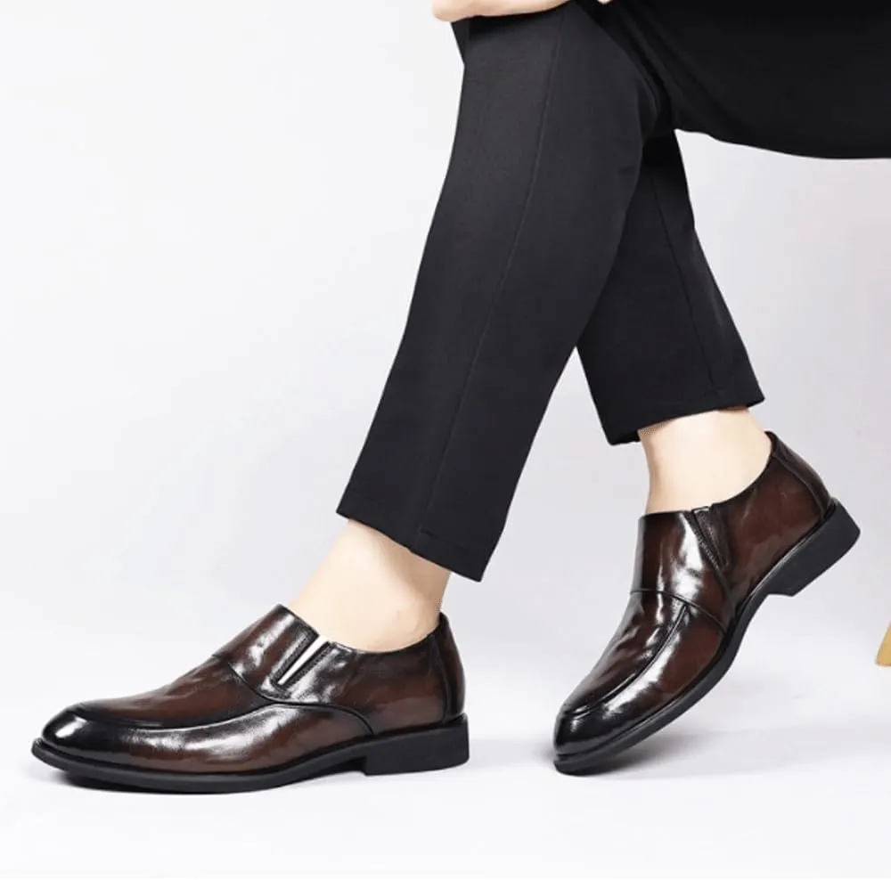 Men's Comfort Orthopedic Dress Shoes, Formal Loafers & Oxfords, Fashion Leather Wedding Shoes, Elegant Flats for Business & Special Occasions