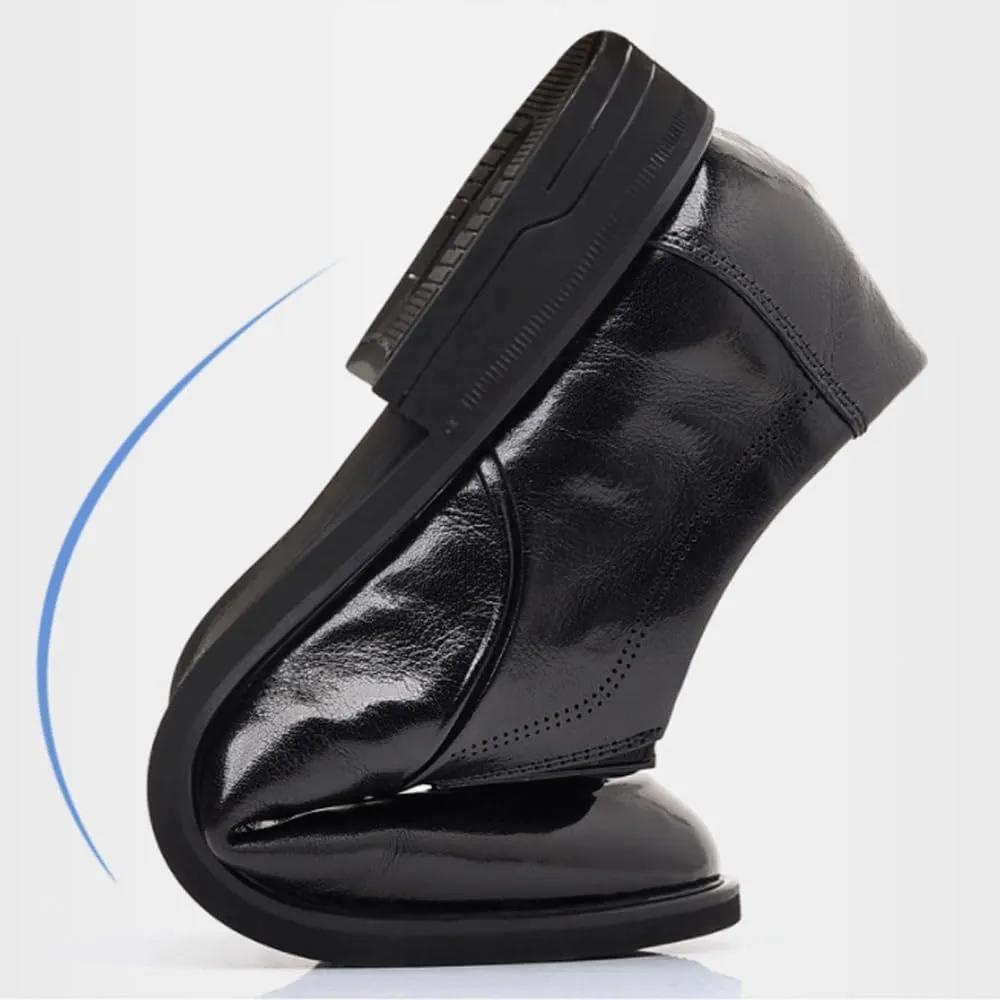 Men's Comfort Orthopedic Dress Shoes, Formal Loafers & Oxfords, Fashion Leather Wedding Shoes, Elegant Flats for Business & Special Occasions
