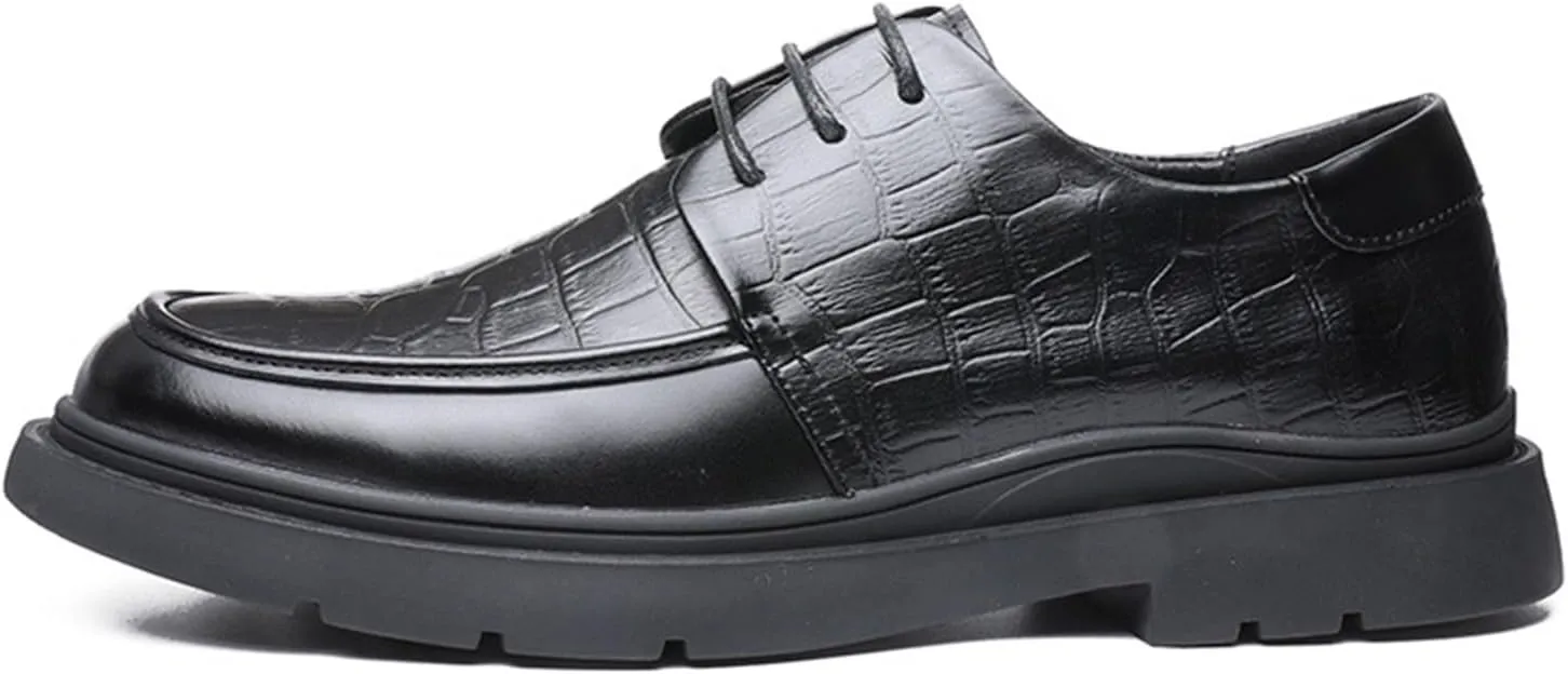Men's Dress Shoes Classic Lace-up Formal Tuxedo Shoes Office Shoes Men Elegant Loafers Breathable Casual Tuxedo Leather Shoes