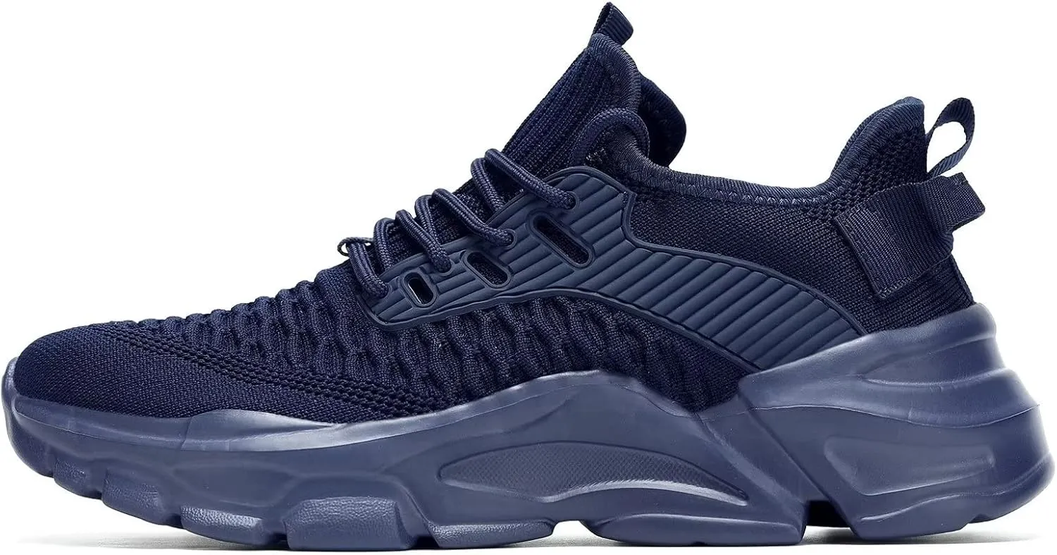 Men's Running Shoes, Non Slip, Breathable, Lightweight Fashion Sneakers, Slip Resistant Athletic Sports Walking Gym Work Shoes