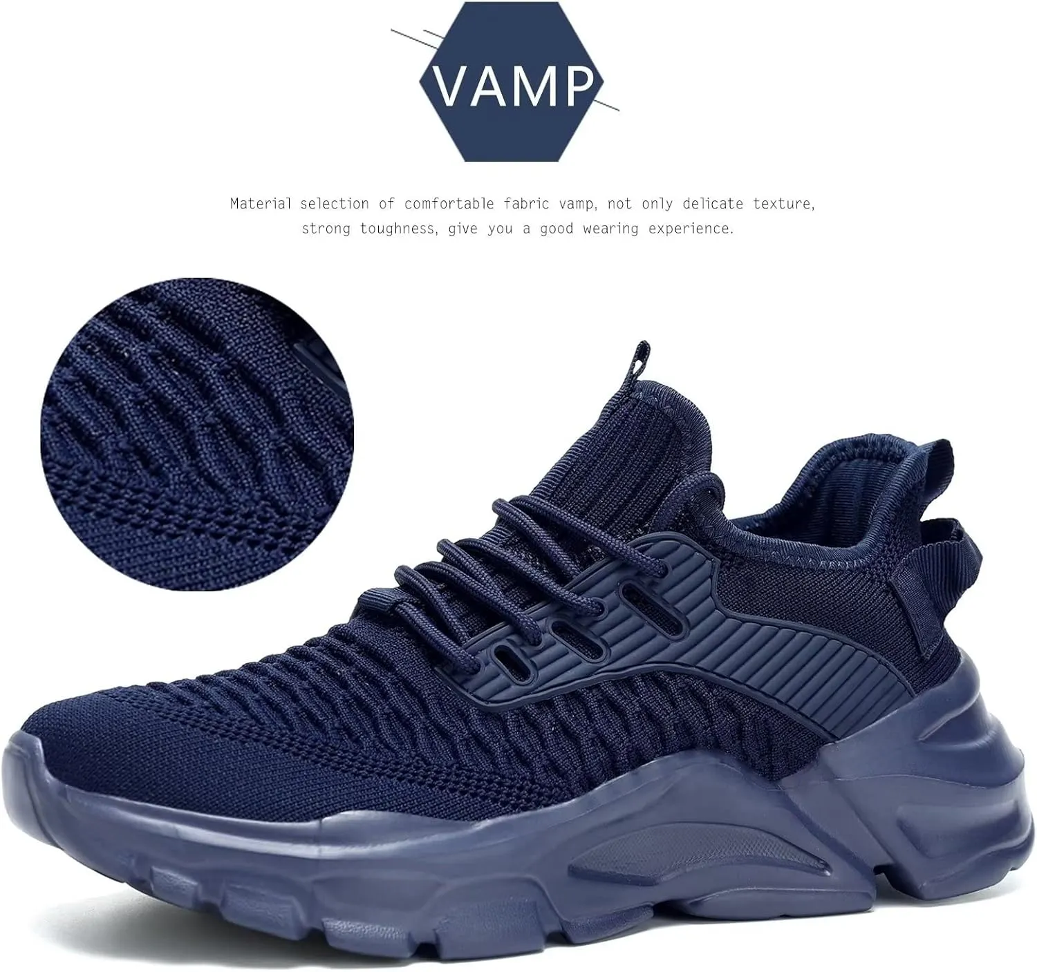 Men's Running Shoes, Non Slip, Breathable, Lightweight Fashion Sneakers, Slip Resistant Athletic Sports Walking Gym Work Shoes