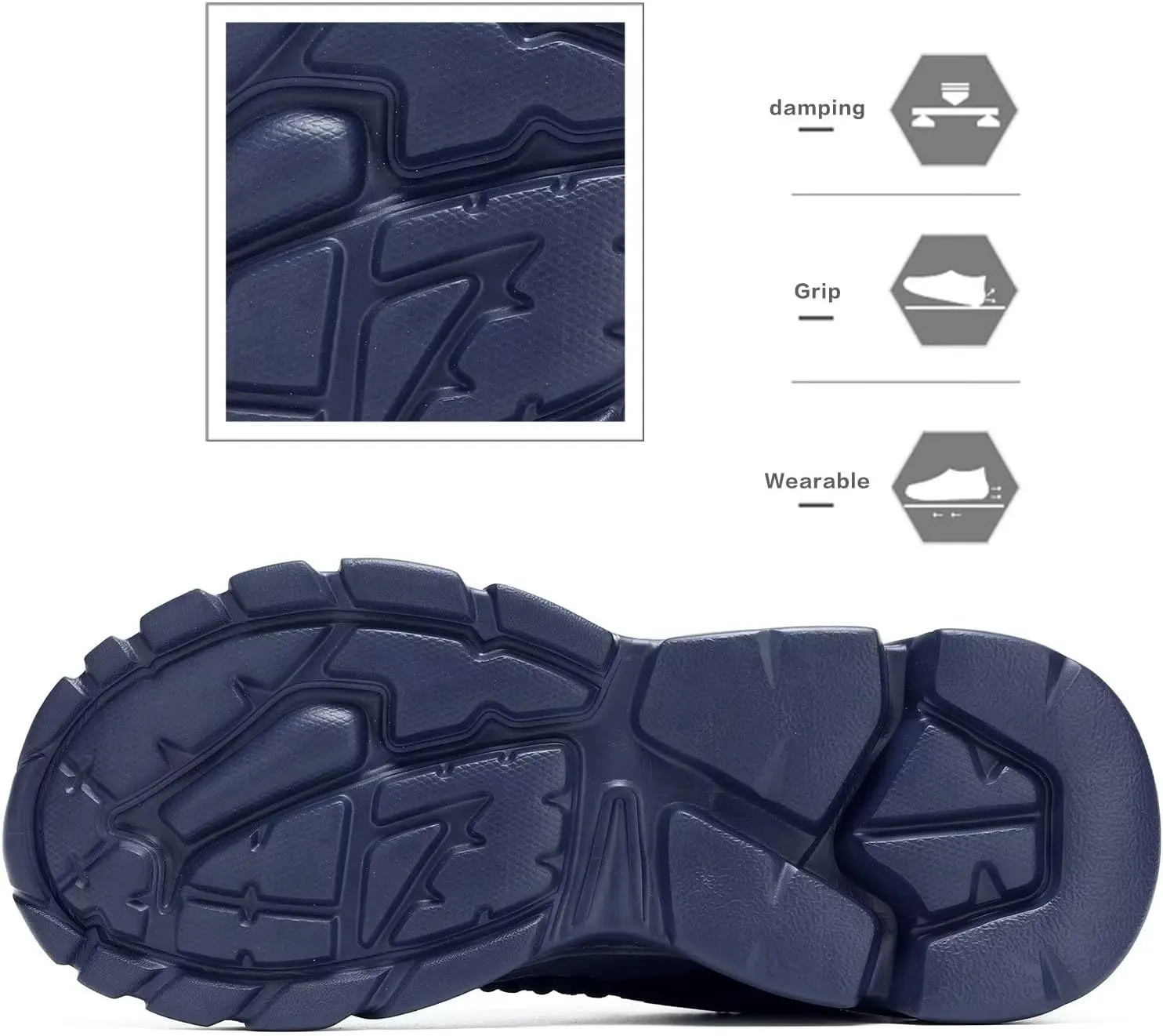 Men's Running Shoes, Non Slip, Breathable, Lightweight Fashion Sneakers, Slip Resistant Athletic Sports Walking Gym Work Shoes