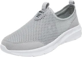 Mens Slip On Walking Shoes Non Slip Running Shoes Breathable Workout Shoes Lightweight Gym Sneakers